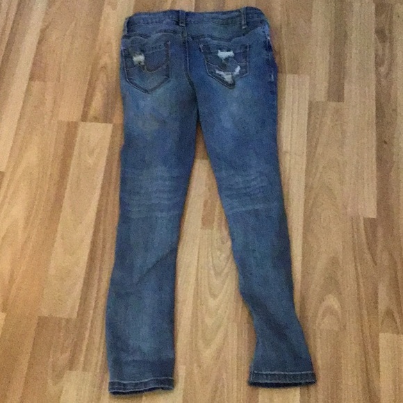 Urban Planet Ripped Skinny Jeans Girls Size 10 - Picture 5 of 7
